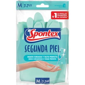 Segunda Piel guantes reutilizables intertior té blanco talla M bolsa 1 par -