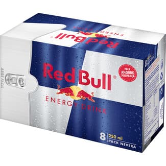 Bebida energética con cafeína, taurina, vitamina B y agua de los Alpes pack 8 latas 25 cl -