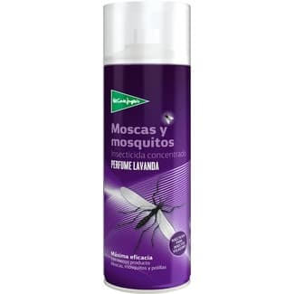 Insecticida voladores moscas y mosquitos concentrado perfume lavanda spray 400 ml -