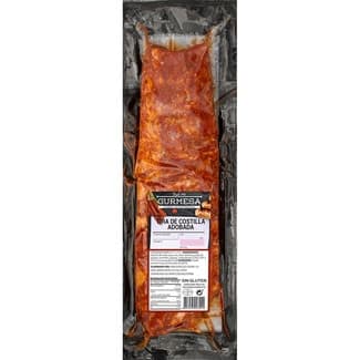 Tira de costilla de cerdo adobada envasada al vacío sin gluten peso aproximado 640 g -