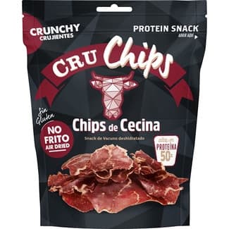 Cru Chips snack de cecina de vacuno deshidratado sin gluten bolsa 20 g -