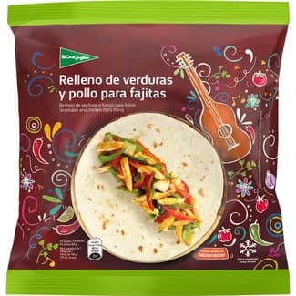 Relleno de verduras y pollo para fajitas incluye bolsita sazonador bolsa 400 g -