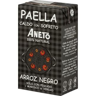 Caldo para arroz negro con sofrito 100% natural sin gluten y sin lactosa envase 1 l -