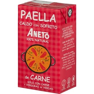 Caldo para paella de carne y verduras con sofrito 100% natural envase 1 l -