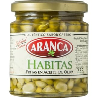 Habitas fritas en aceite de oliva frasco 225 g -