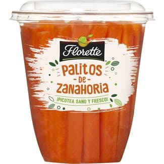 Palitos de zanahoria picoteo sano y fresco tarrina 165 g -