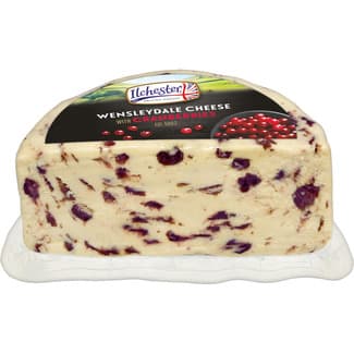 Wensleydale queso inglés con arándanos elaborado con leche pasteurizada peso aproximado pieza 1,5 kg -