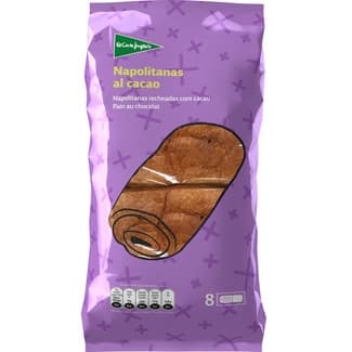 Napolitanas al cacao 8 unidades envasadas individualmente bolsa 320 g -