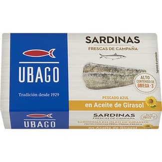 Sardinas en aceite de girasol lata 80 g neto escurrido -