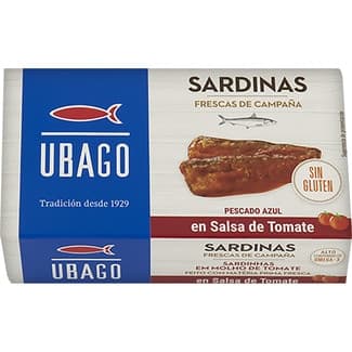 Sardinas en salsa de tomate sin gluten lata 80 g neto escurrido -