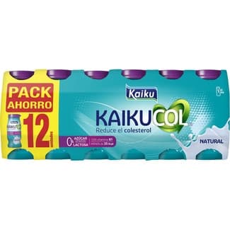 Kaikucol natural 0% azúcar añadido sin lactosa pack 12 unidades 65 ml -