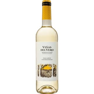 Vino blanco macabeo chardonnay DO Somontano botella 75 cl -