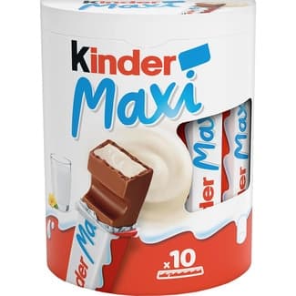 Maxi barritas de chocolate con leche estuche 10 unidades -