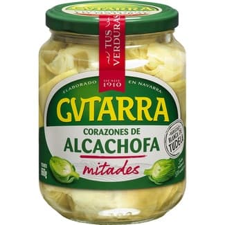 Corazones de alcachofas mitades frasco 400 g neto escurrido -