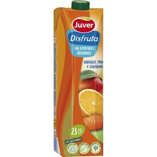 Bebida de zumo de naranja, mango y zanahoria a partir de concentrado sin azúcares añadidos brik 1 l -