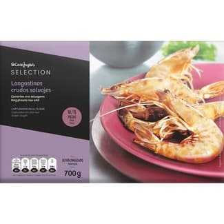 Langostino salvaje crudo 10-15 piezas estuche 700 g neto escurrido -