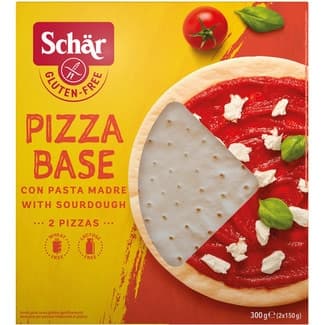 Base de pizza con masa madre sin gluten y sin lactosa 2 unidades envase 300 g -