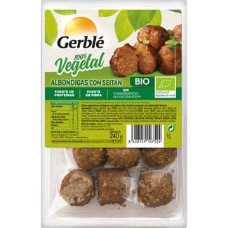 Albóndigas con seitán ecológicas bandeja 240 g -