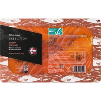 Salmón marinado noruego en lonchas envase 100 g -