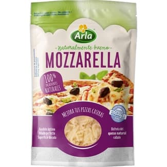 Queso mozzarella de vaca rallado para pizza bolsa 175 g elaborado con leche pasteurizada -
