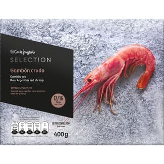 Gambón crudo 12-16 piezas estuche 400 g neto escurrido -