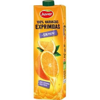 Zumo de naranja 100% exprimido sin pulpa brik 1 l -