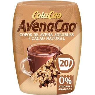 Copos de avena solubles Kölln con cacao natural 0% azúcares añadidos bote 300 g -