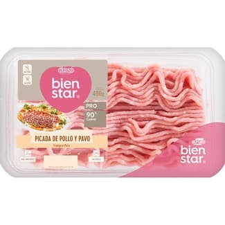 Bienstar preparado burger meat de pollo y pavo sin gluten ni lactosa bandeja 400 g -