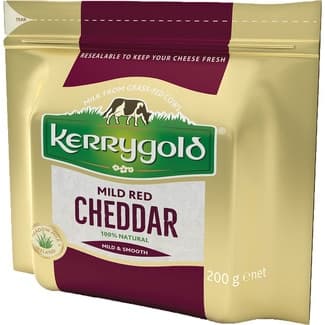 Queso irlandés cheddar de vaca rojo elaborado con leche pasteurizada envase 200 g Entre 3 y 6 meses de curación -