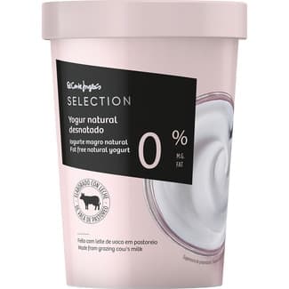 Yogur natural desnatado 0% m.g. elaborado con leche de vaca de pastoreo envase 500 g -