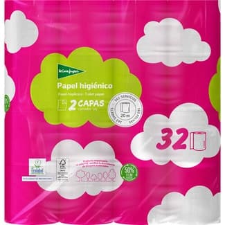 Papel higiénico 2 capas paquete 32 rollos -