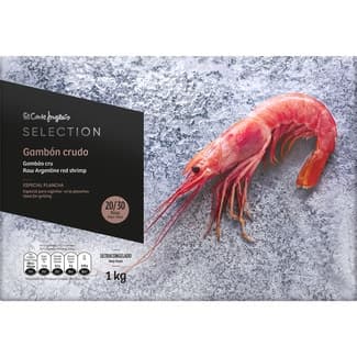 Gambón salvaje crudo especial plancha 20/30 piezas estuche 1 kg -
