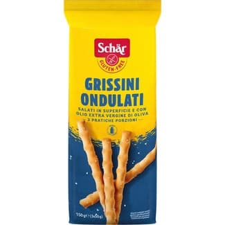 Grissini Ondulati con aceite de oliva virgen sin gluten y sin lactosa paquete 150 g -
