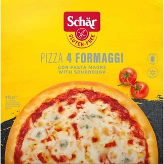 Pizza con 4 quesos con masa madre sin gluten envase 415 g -