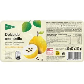 Dulce de membrillo sin gluten pack 2 tarrina 200 g -