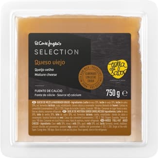 Queso viejo mezcla madurado graso elaborado con leche cruda cuña 750 g -