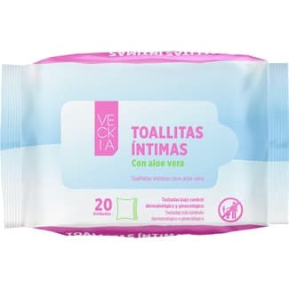 Toallitas íntimas con Aloe Vera paquete 20 unidades -