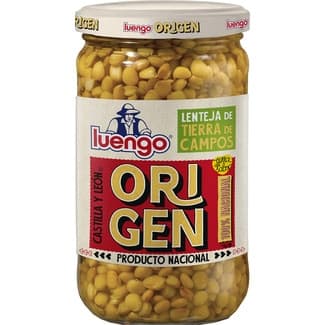 Origen lentejas cocidas IGP Tierra de Campos frasco 400 g neto escurrido -