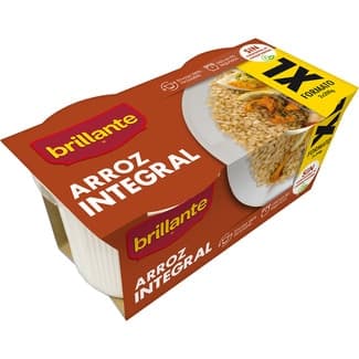 Arroz integral cocido para guarnición pack 2 envases 200 g -