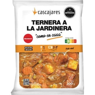 Ternera a la jardinera 1 ración sin gluten sin lactosa envase 300 g -