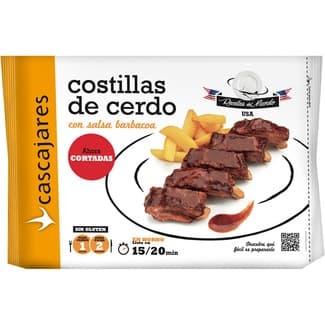 Costillas de cerdo con salsa barbacoa sin gluten 1-2 raciones envase 550 g -