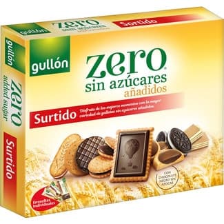 Galletas surtido con chocolate negro sin azúcares añadidos estuche 329 g -