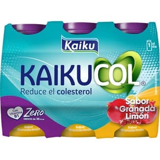 Kaikucol sabor granada y limón 0% azúcar añadido sin lactosa pack 6 unidades 65 ml -