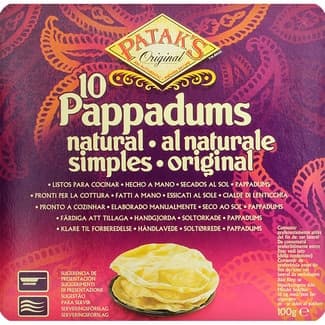 Pappaduns natural 10 unidades caja 100 g -