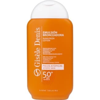 Emulsión bronceadora pieles atópicas SPF-50+ resistente al agua frasco 200 ml -