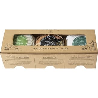 Queso de oveja surtido mini tortas de Extremadura 3x150 g estuche 460 g -