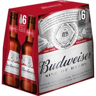 Cerveza rubia estadounidense pack 6 botellas 25 cl -