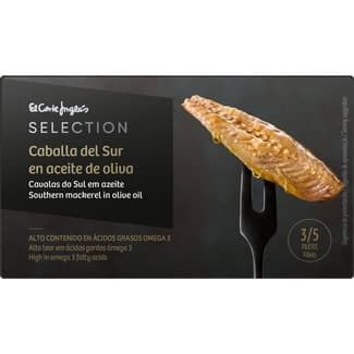 Filetes de caballa del sur en aceite de oliva lata 85 g neto escurrido -