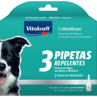 Pipetas repelentes para perros Biocida caja 3 unidades -