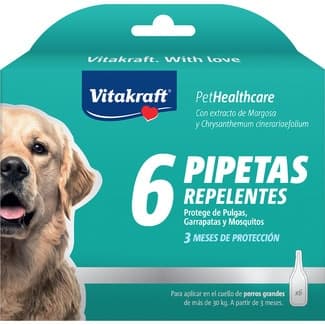 Pipetas repelentes para perros grandes caja 6 unidades -